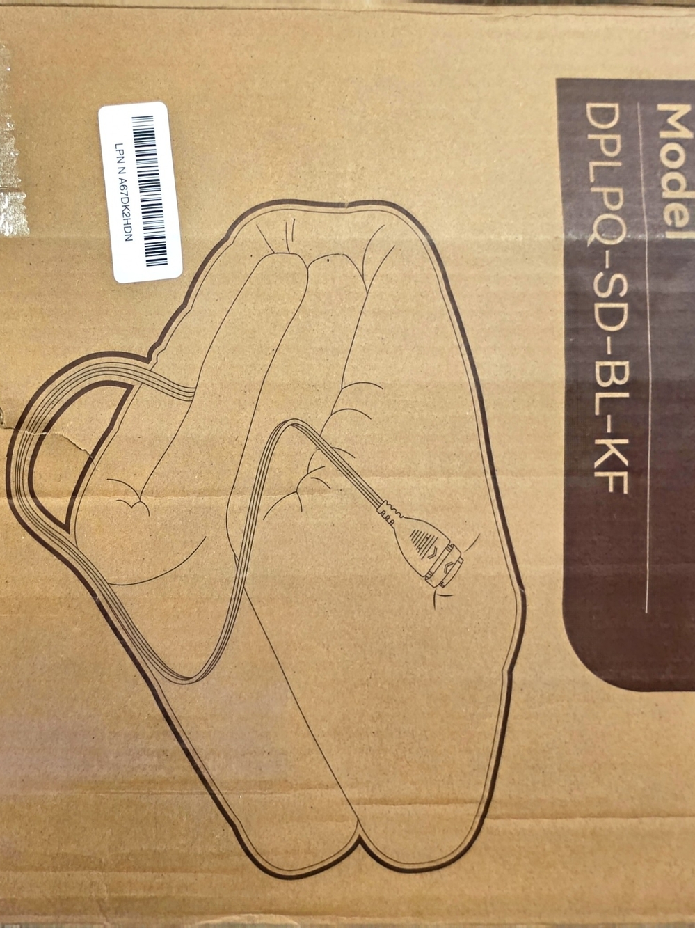 Brown Electronic Heating Pad with Cord